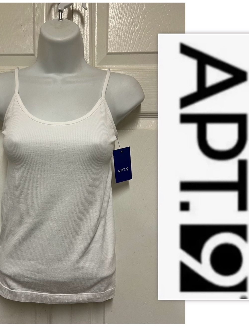 Apt. 9 White Ribbed Camisole